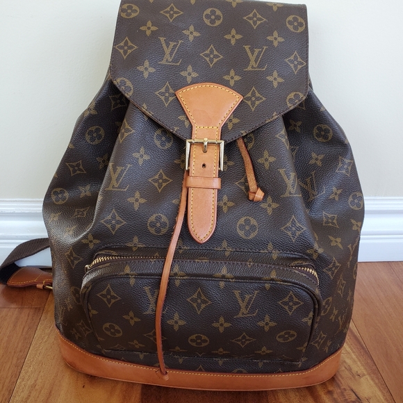 Louis Vuitton Montsouris Brown Monogram Canvas Backpack - Picture 3 of 12